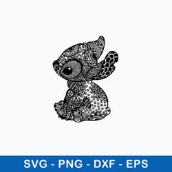 stitch mandala svg, stitch svg, cartoon svg, png dxf eps file