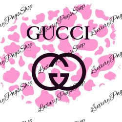 gucci pink cheetah print png digital download file for sublimation