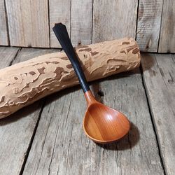 Hand carved wooden eating spoon, Handmade wood soup spoon, Wood tablespoon, Wooden anniversary gift, Unique wood gift