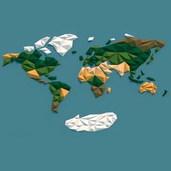 Papercraft World Map, PDF file