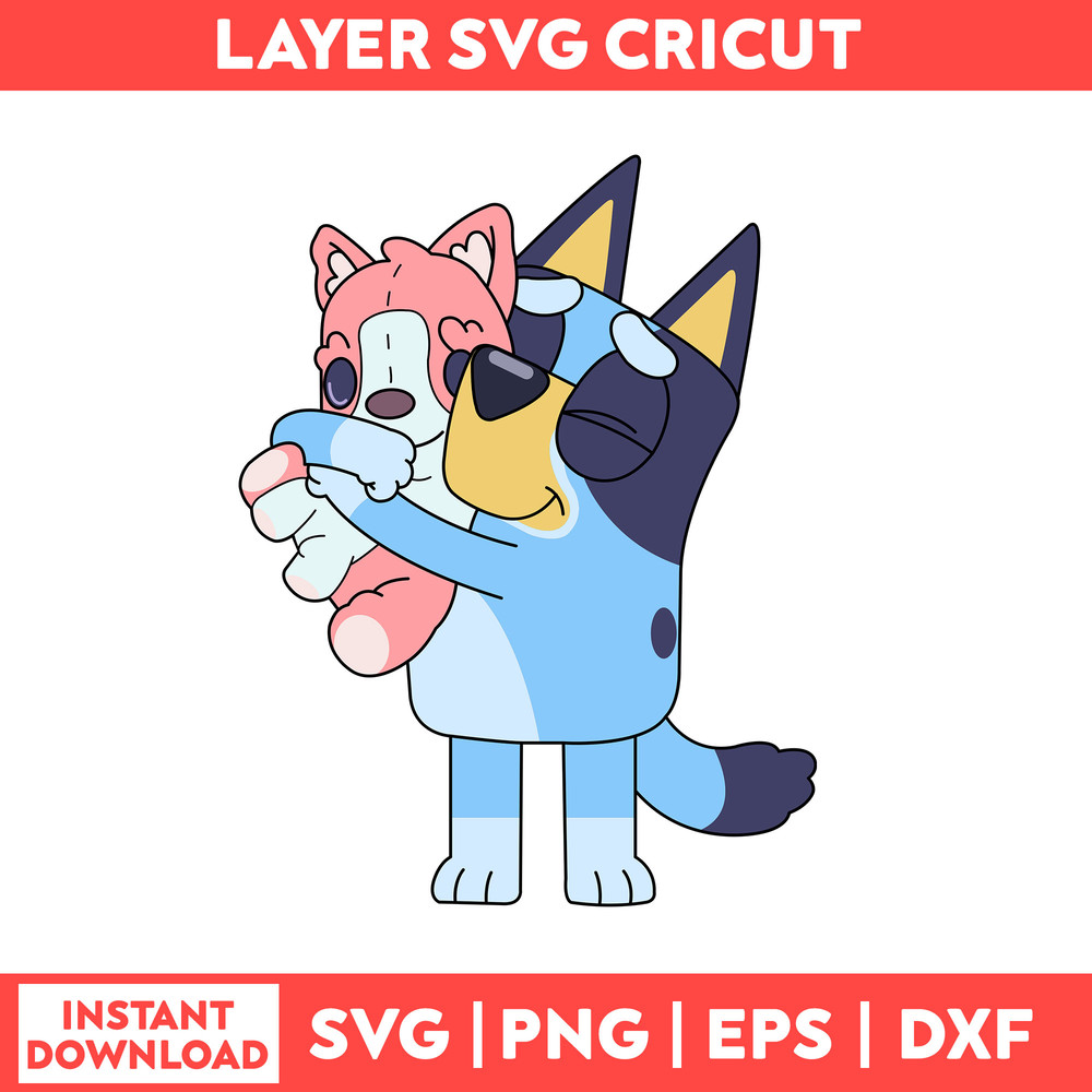 Bluey svg, Blue Dog svg, Bluey Dog Birthday svg, Blue Dog Family PNG, Instant Download 03.jpeg