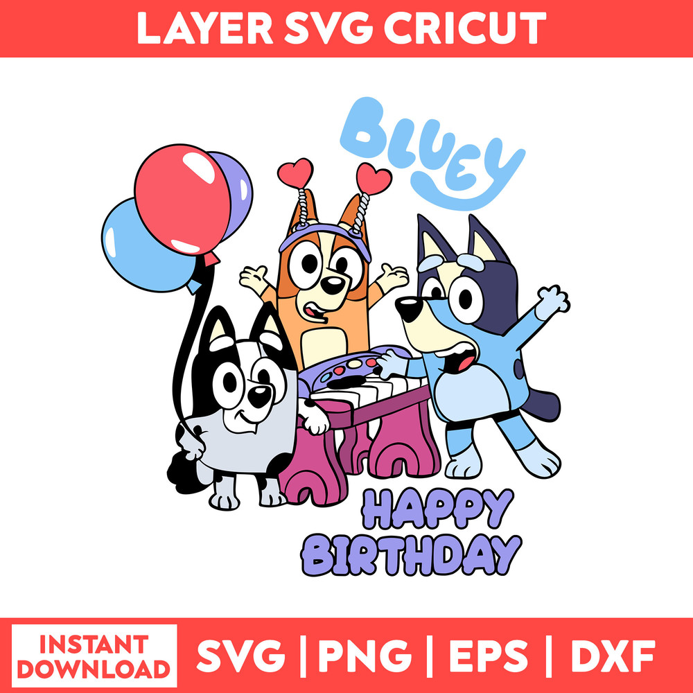 Bluey svg, Blue Dog svg, Bluey Dog Birthday svg, Blue Dog Family PNG, Instant Download 57.jpeg
