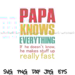 papa knows everything svg, funny papa svg, new dad svg, dad shirt png, daddy shirt png, best dad svg, gift for dad, dad
