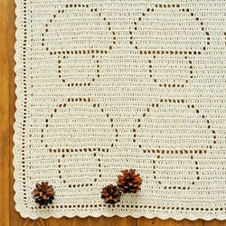 Filet crochet blanket patterns easy Mushroom crochet pattern baby blanket