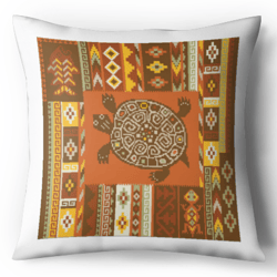 Digital - Vintage Cross Stitch Pattern Pillow - Turtle - Cushion Cross Stitch