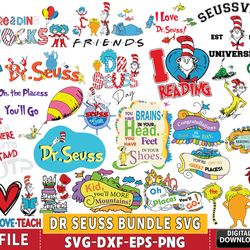 22 files dr seuss svg eps dxf png, mega dr seuss bundle svg, for cricut , vector file , digital, file cut