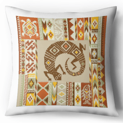 Digital - Vintage Cross Stitch Pattern Pillow - Salamander - Cushion Cross Stitch