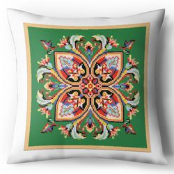 Digital - Vintage Cross Stitch Pattern Pillow - Ornament - Antique Embroidery - Cushion Cross Stitch