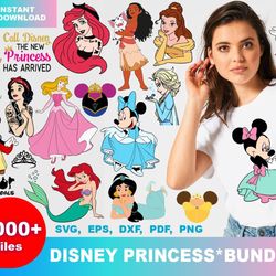7000 files disney princess svg eps dxf png, mega disney princess bundle svg, for cricut, vector file, digital, file cut