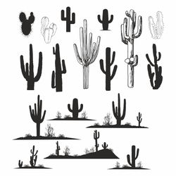 Cactus SVG, Cactus svg files for cricut, Cactus svg Bundle, cactus silhouette, cactus vector