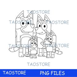BLUEY characters Cartoon,Birthday Party Digital, PNG, png files for sublimation, BL63
