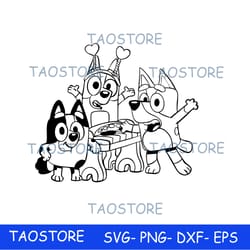 bluey svg , bluey cut files for cricut, bluey, bluey png, bluey layered svg, bluey birthday svg, bl09