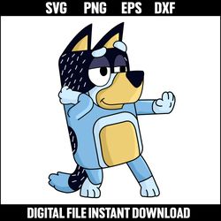 bluey svg, blue dog birthday svg, blue dog family png, blue dog character png, ct02