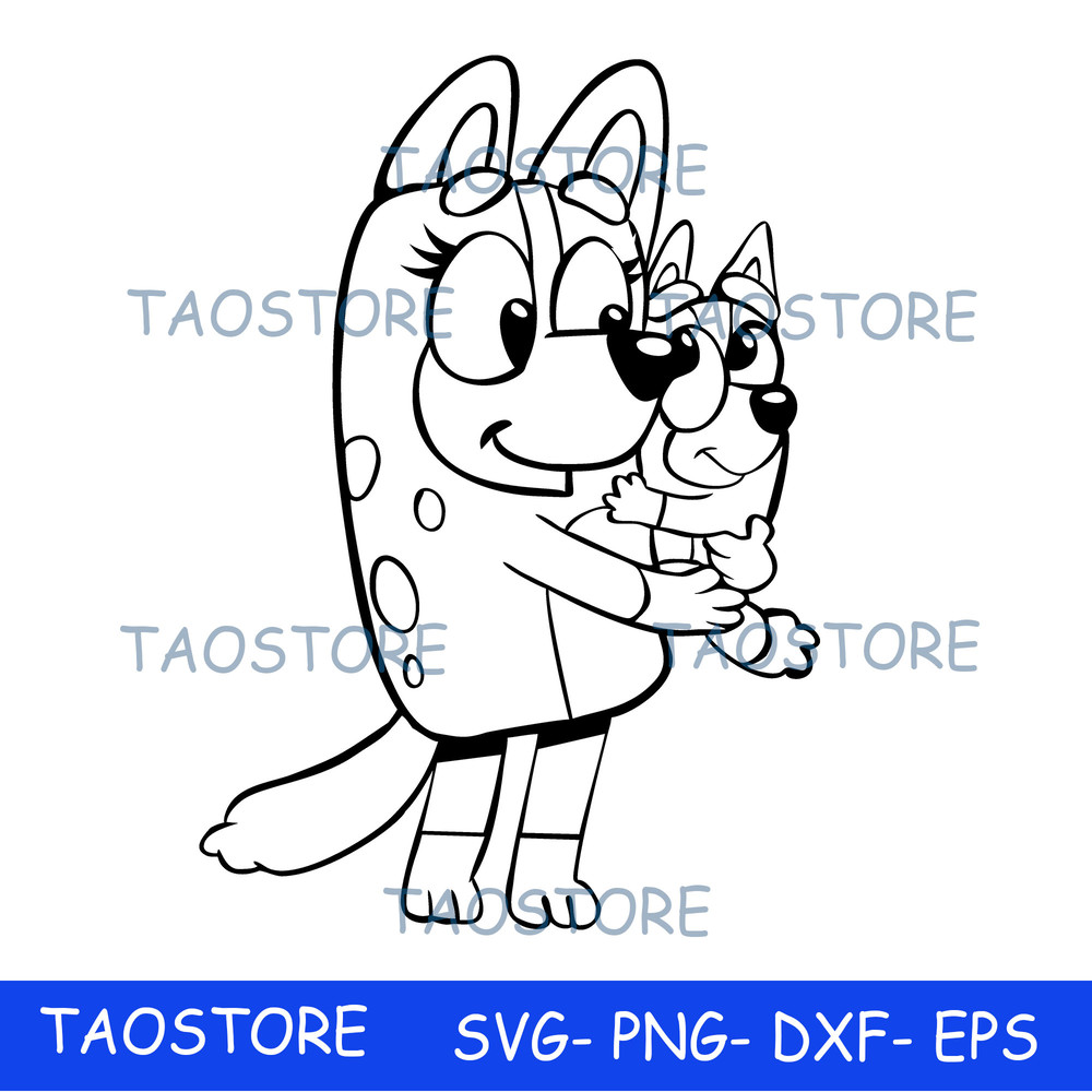 Bluey SVG , Bluey Cut Files for Cricut, Bluey, Bluey PNG, Bluey Layered Svg, Bluey Birthday Svg, BL14.jpeg