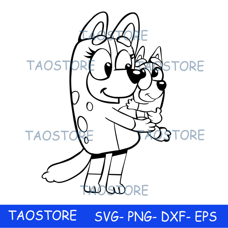 Bluey SVG , Bluey Cut Files for Cricut, Bluey, Bluey PNG, Bluey Layered Svg, Bluey Birthday Svg, BL14.jpeg