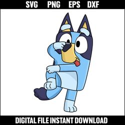 bluey svg, blue dog birthday svg, blue dog family png, blue dog character png, ct07
