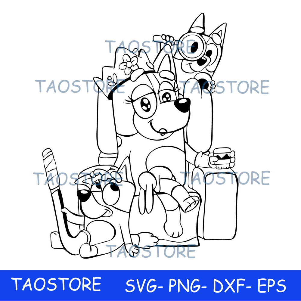 Bluey SVG , Bluey Cut Files for Cricut, Bluey, Bluey PNG, Bluey Layered Svg, Bluey Birthday Svg, BL16.jpeg