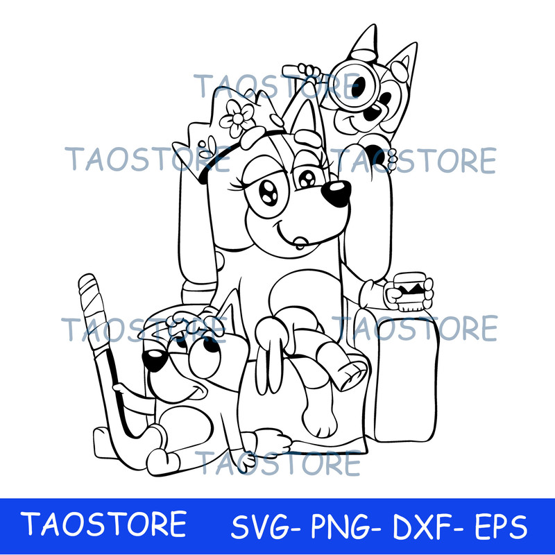 Bluey SVG , Bluey Cut Files for Cricut, Bluey, Bluey PNG, Bluey Layered Svg, Bluey Birthday Svg, BL16.jpeg