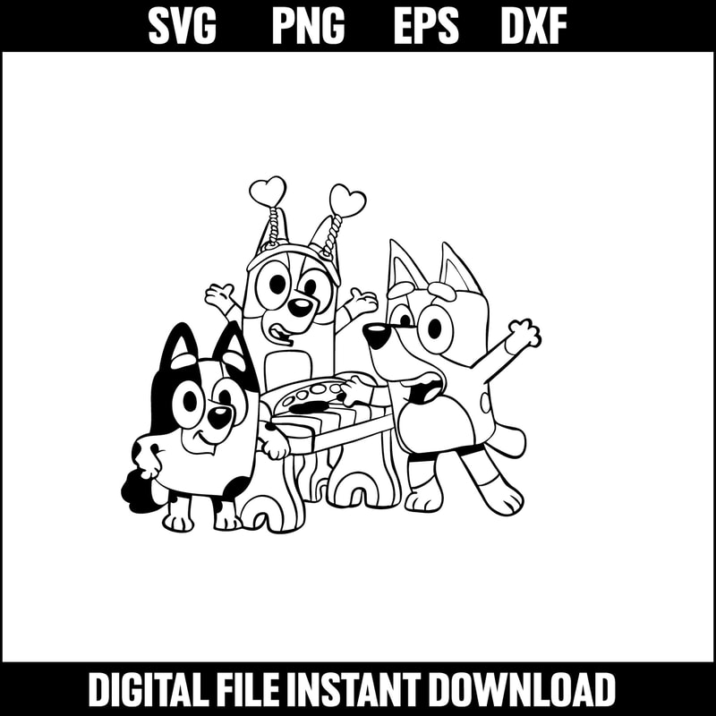 Bluey SVG,Bluey Font, logo Bluey, cartoon svg, Layer cut ver 09.jpeg