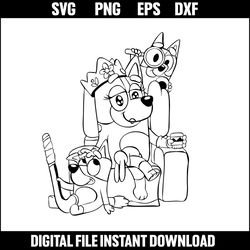 bluey svg,bluey font, logo bluey, cartoon svg, layer cut ver 16