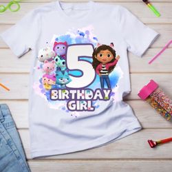 Gabby's Dollhouse Shirt, Gabby's Dollhouse Family Birthday Shirt, Personalized Gabbys Dollhouse Matching Shirt, Birthday