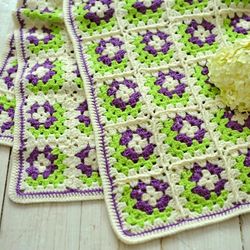 crochet granny square baby blanket pattern 3 colors granny square afghan blanket