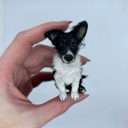 For Brit. Miniature dog. The dog is a crocheted souvenir. Individual order. Miniature collie. dog as a gift