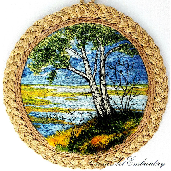 Contemporary Embroidery Art,Thread Painting Picture, 3D Embroidery Tutorial, Embroidered Interior  Landscape.jpg