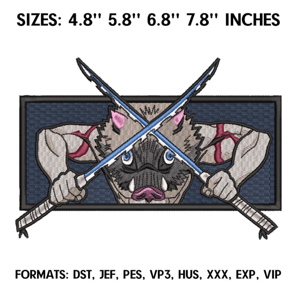 Inosuke Hashibira Embroidery Design File, Kimetsu no yaiba A - Inspire ...