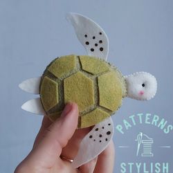 Craft Your Own Adorable Felt Sea Turtle with Our Sewing Pattern - Perfect for Kawaii DIY Decor