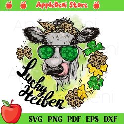 lucky heifer svg, st patricks day svg, shamrocks svg, st. patrick svg, green shamrock