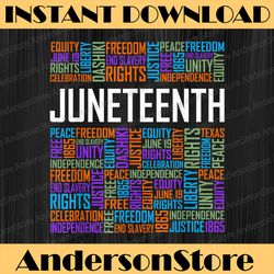 Juneteenth Words Black History Afro American African Freedom Black History, Black Power, Black woman, Since 1865 PNG