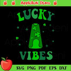 lucky vibes shamrock lava lamp svg, st patricks day svg