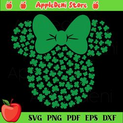 Disney St Patricks Day Svg, Shamrock Minnie Svg, St Patricks Day