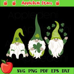 lucky gnome svg, three gnomes holding shamrocks svg, gnome svg, st. patrick's day svg – svg secret shop, svg cricut, sil