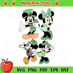 Mickey and Minnie St Patricks Day Svg, St. Patrick Svg, Mickey Mouse Svg