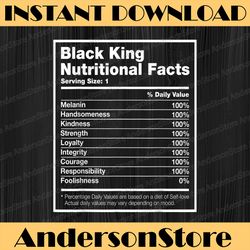 black king nutritional facts black history month black history, black power, black woman, since 1865 png sublimation