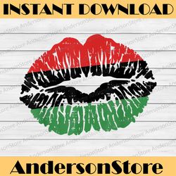 african lips black history, black power, black woman, since 1865 png sublimation africa flag black history month pride