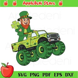 st patricks day leprechaun monster truck svg, patrick svg, st patricks day svg