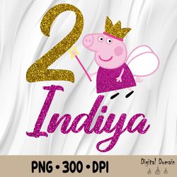 peppa pig birthday girl png, girl birthday, family matching png,  birthday 2023 png, custom birthday png, peppa pig bday