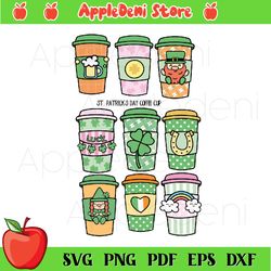 st patricks coffee cup svg, patrick svg, lucky svg, st patrick's day svg