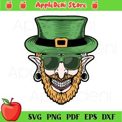 leprechaun head patricks day svg, patrick svg, lucky svg, irish svg, st patricks svg