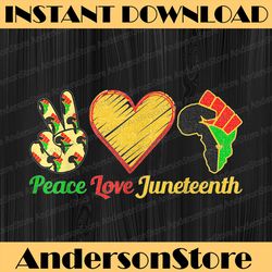 peace love juneteenth black pride freedom black history day black history, black power, black woman, since 1865 png