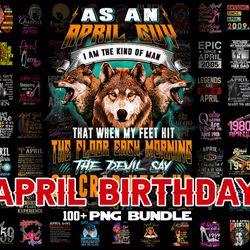 April Birthday png Design Bundle T Shirt