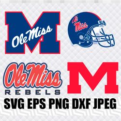 ole miss svg png jpeg  dxf digital cut vector files for silhouette studio cricut design