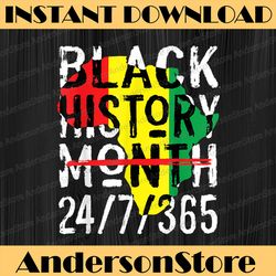 black history month 24/7/365 africa map melanin 2022 blm, freedom, black woman, since 1865 png sublimation