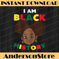 i am black history afro girl african american pride blm, freedom, black woman, since 1865 png sublimation