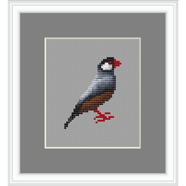 BIRD JAVA SPARROW CROSS STITCH PATTERN - Inspire Uplift