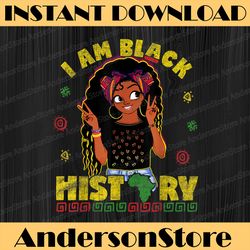 i am the strong african queen girls black history month blm, freedom, black woman, since 1865 png sublimation