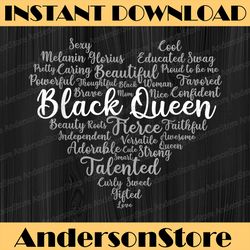 black history month african american black queen heart blm, freedom, black woman, since 1865 png sublimation